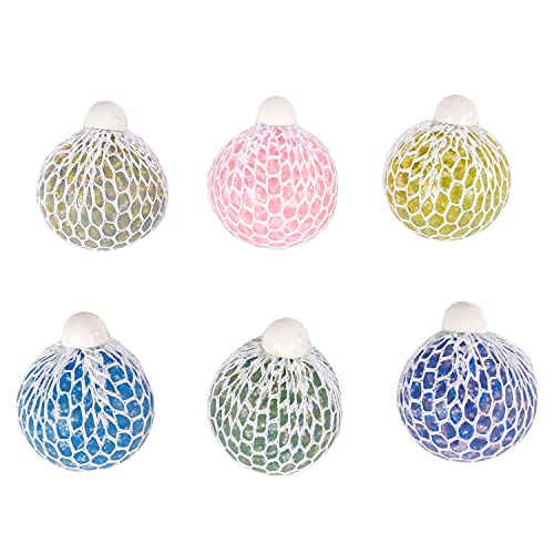 Jouetprive-Squeeze Ball with Water Pearls, Confetti and Slime
