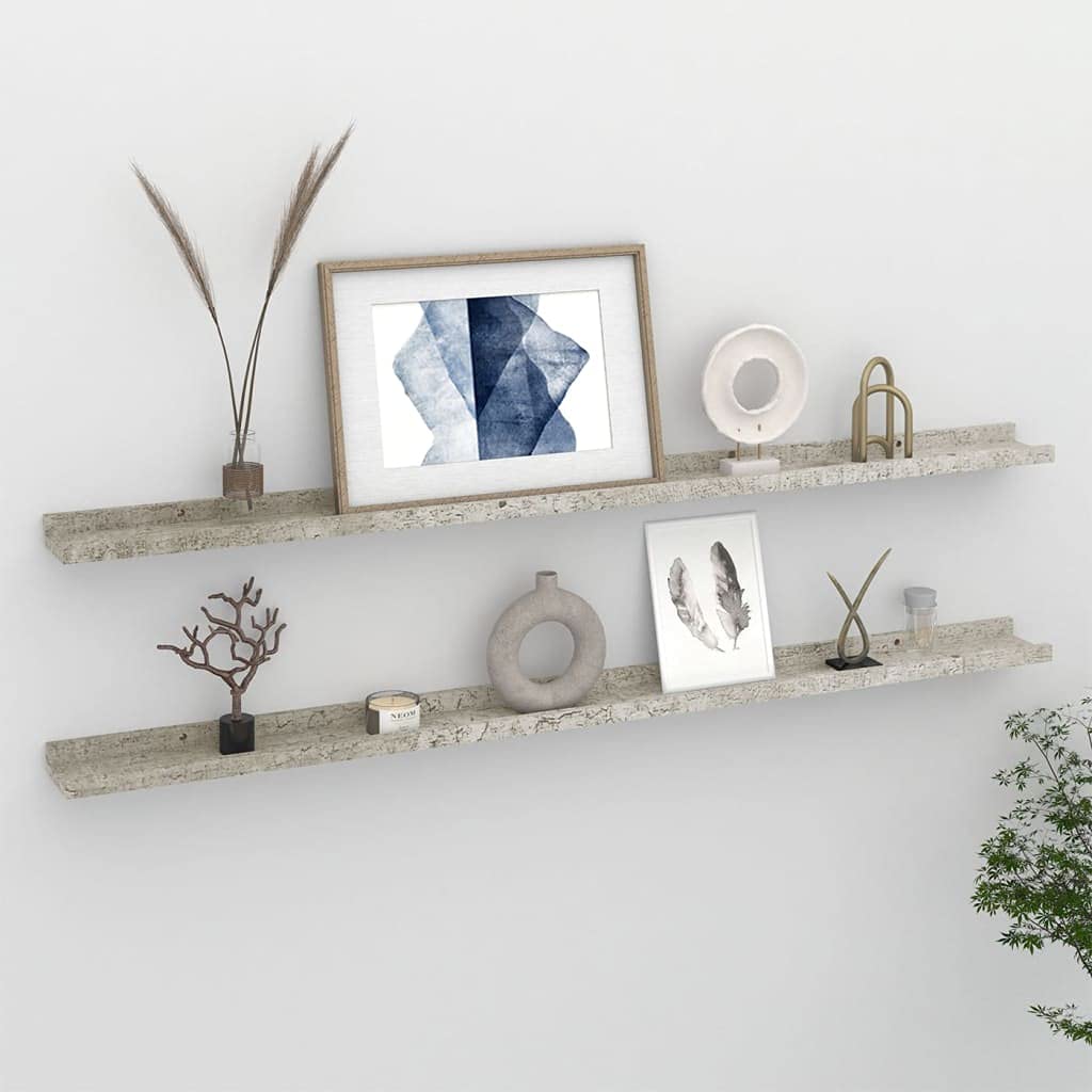 LENA LACED Charming Wall Shelves for Enhanced Home Decor, Sturdy MDF Construction, Displaying Plants and Collectibles, 45.3