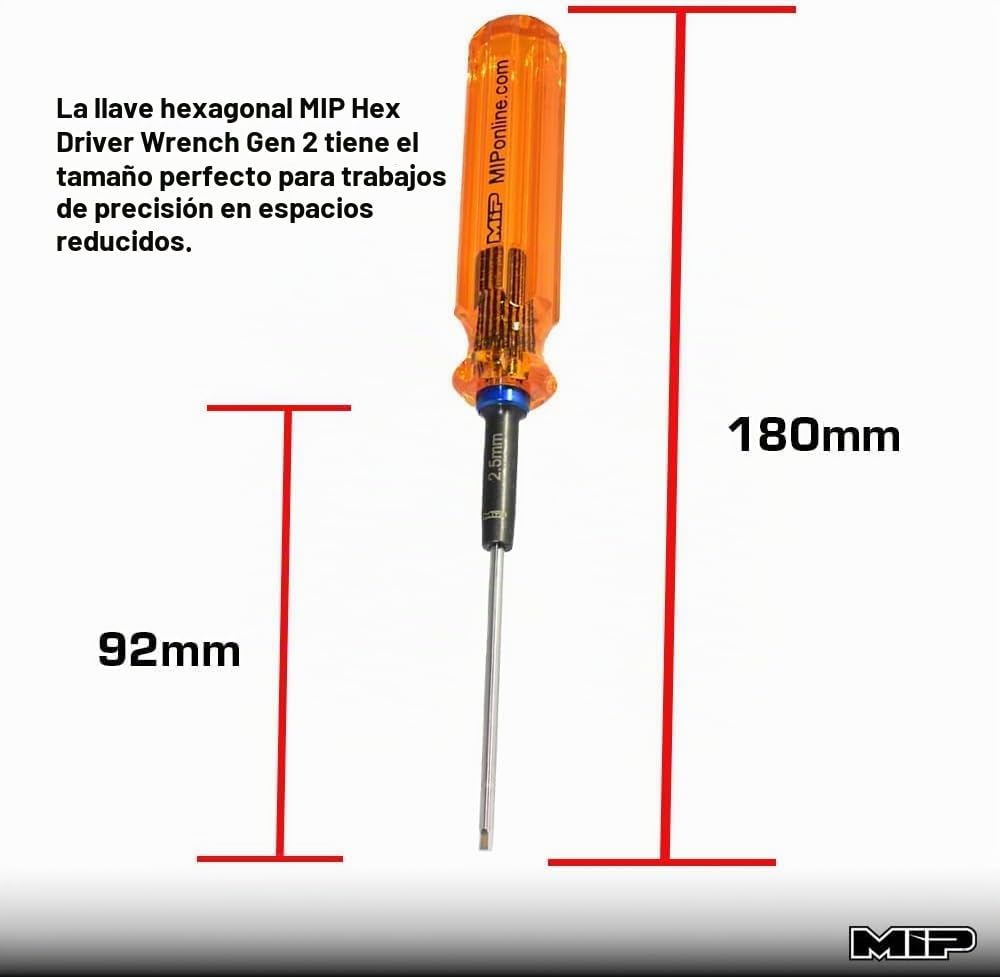 MIP 9602 - 3 destornilladores hexagonales para RC (1,5, 2,0 y 2,5 mm), llaves Allen hexagonales de precisión para coches RC, drones, barcos y helicópteros, reparación RC, fabricados en EE. UU.