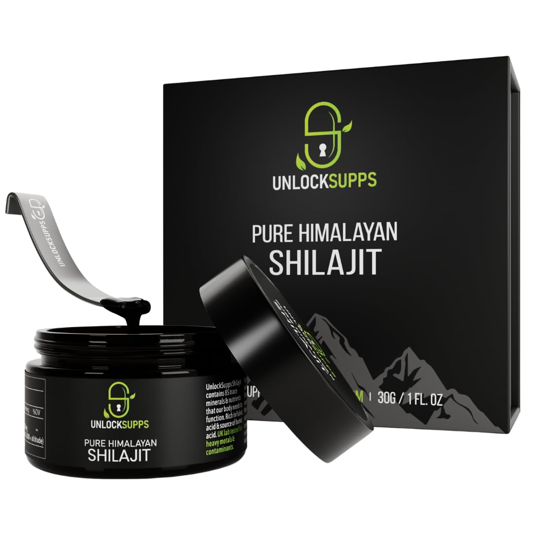 Pure Himalayan Shilajit Resin 30g by UnlockSupps- 100% Pure & UK Lab Tested, Shilajit Resin Himalayan