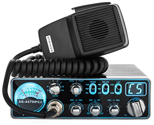Stryker SR-447HPC2 Heavy-Duty 10 Meter Radio, Brilliant 7-Color LED-Backlit Faceplate with Dimmer, Compact Design Fit in New Trucks, Loud & Clear Receiver, High Power 55+ Watts PEP