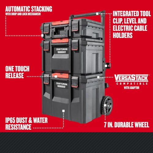 Image of CRAFTSMAN VERSASTACK XL Rolling Tower Tool Storage System, 4 piece (CMST60420)