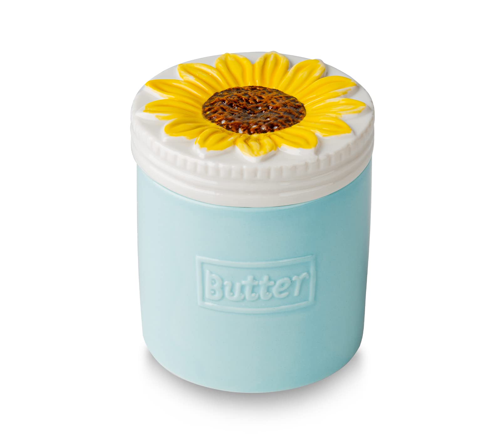 Buy Butter Crock Butter Keeper French Butter Crock Sunflower Blue