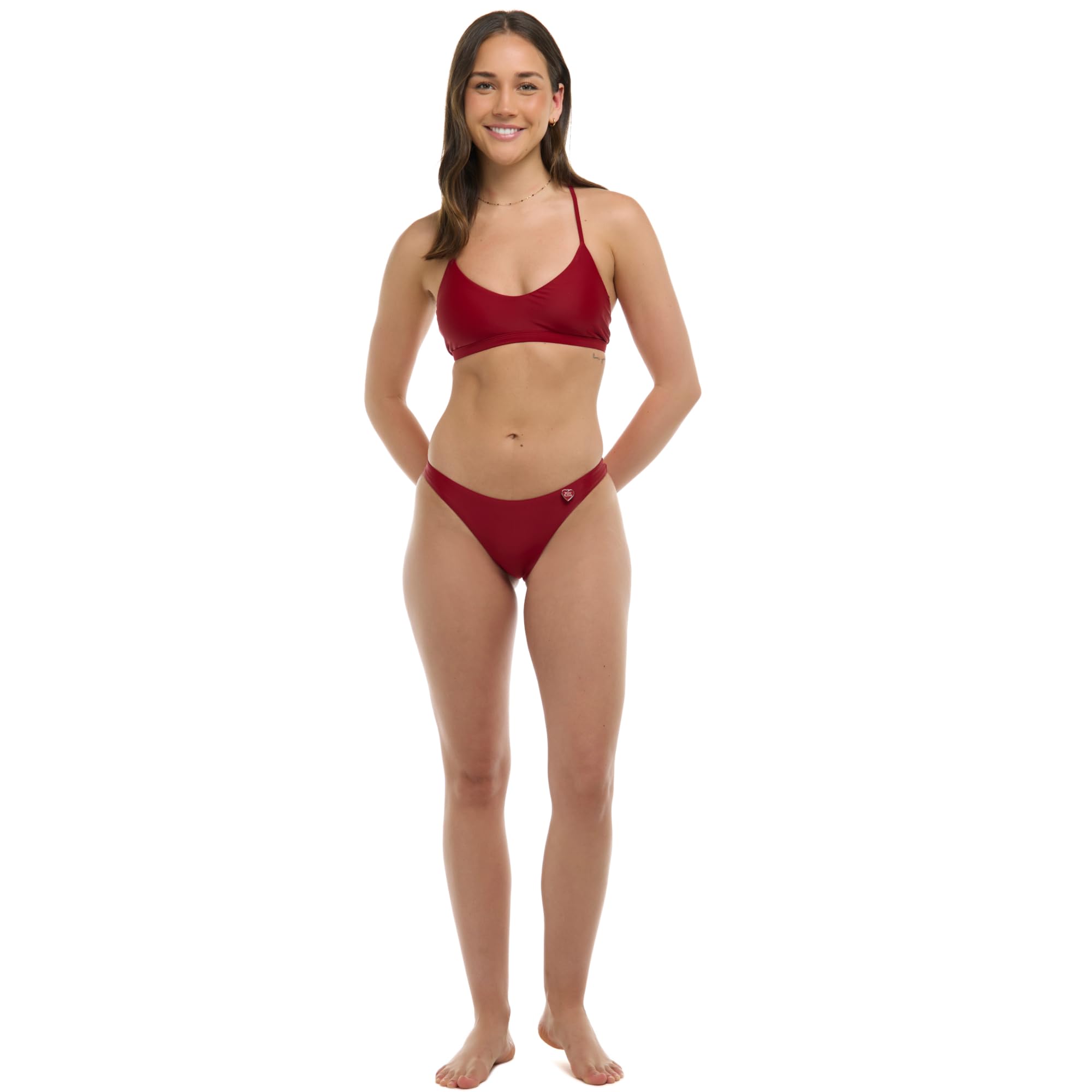 Body Glove Ruth Fixed Triangle Bikini Top Swimsuit with Adjustable Tie Back Detail Parte Superiore Donna