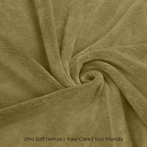 Image of HOUSSE Premium Microfiber Bath Towel - Extra Large 75x150cm Quick Dry Towels for Women Men & Kids | Super Soft Plush 550 GSM | Ultra Absorbent for Home Swimming Sports & Travel (Plantation)