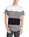 Southpole Men's Short Sleeve Scallop T-Shirt Marled Color Block In Cut and Sewn Fabric