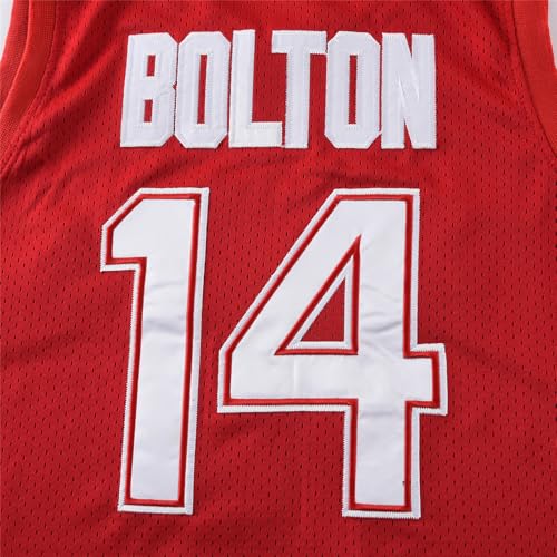 Camiseta masculina Wildcats High School Basketball Jersey #14 Troy Bolton Jersey vermelha P-XGG, Ver