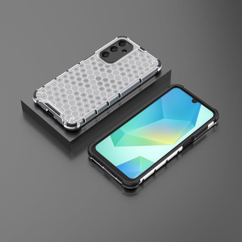 Image of Plastic Bumper Back Case Cover for Samsung Galaxy A16 5G (Transparent)