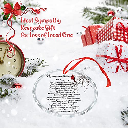 Sieral Christmas Sympathy Ornament Memorial Gift Cardinal Crystal Christmas Tree Memory Ornament Remember Me Ornament For Loss Of Loved One Keepsake Decor For Bereavement Xmas Gift Red #TOP3
