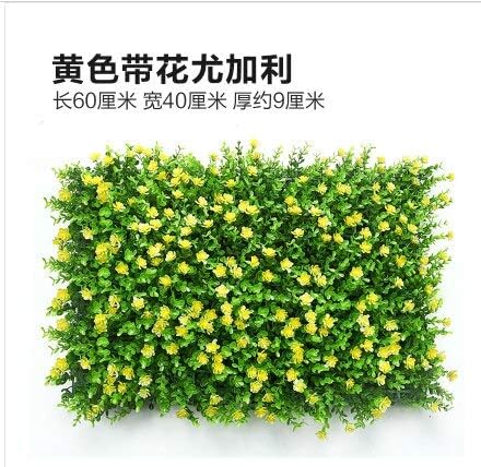 Zereff – Artificial Grass Lawn Turf Simulation Plants Landscaping Wall Decor Green Plastic Lawn Door Shop Image Backdrop Grass Flores – (Size: 40X60CM, Color: E)