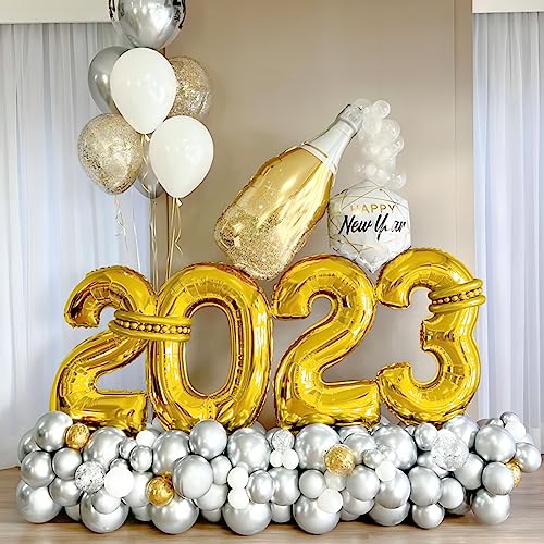 Image of Gold Number Balloons Birthday Balloons - Giant Gold Number 3 Balloon 40 inch, Numbers Balloon Birthday Decorations, Gold Party Supplies for Women Men