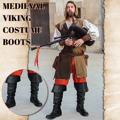 Image of Ramede Pirate Costume Boots Men Medieval Renaissance Boot Adult