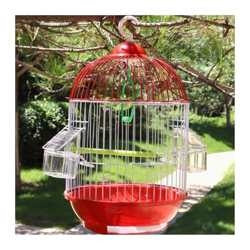 LICONG-2020 Roter dekorativer Vogelkäfig