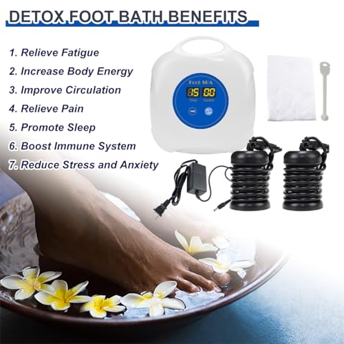 Bañera de pies detox con temporizador y pantalla LCD miniatura 6