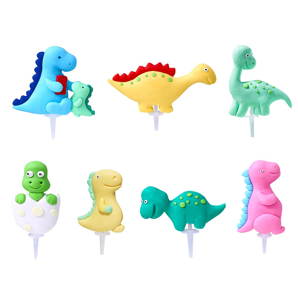 Buy 7 Pcs Dinosaur Cake Toppers, Dinosaur Theme Party Cartoon Animal