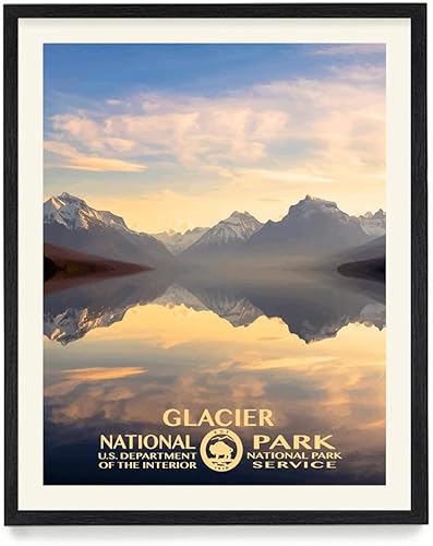 Miniatura 1 de Póster del Parque Nacional Glaciar - Arte de pared WPA - Póster de viaje para decoración del hogar - Regalo de inauguración de la casa - Impresión