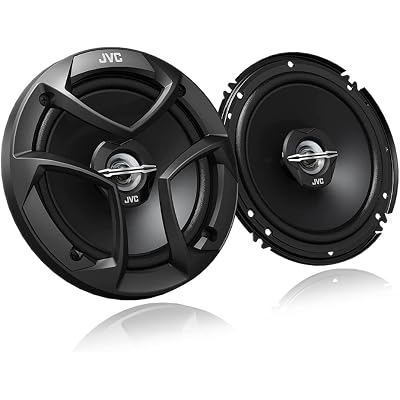 JVC CS-J620 300W 6.5" CS Series 2-Way Coaxial Car Speakers, Set of 2, 6.5" Mica Cone Woofer & 1" PEI Tweeter, Hybrid Surround, Easy Installation