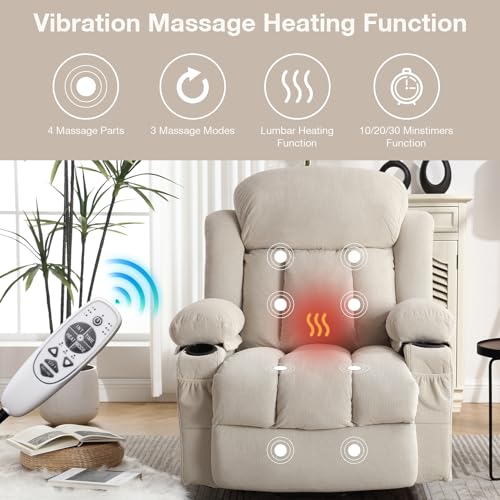 Sillón power lift reclinable terciopelo Beige miniatura 4