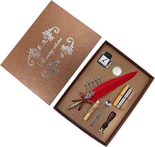Stylo à plume de collection rouge, le coffret cadeau vintage idéal pour artistes