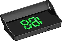 Visor HUD (Head-Up Display) para Carros, Medidor de Velocidade Digital, Odômetro E Temporizador Automáticos, Velocímetro Moderno E Multifuncional para, KMH verde