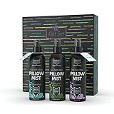 Aromasong All Natural Pillow Spray for Deep Sleep- Holiday Gift Pack of Lavender, Ocean Mist, and Eucalyptus Included - Calming Linen & Bedtime Natural Essential Oil Mist Spray for Sleeping
