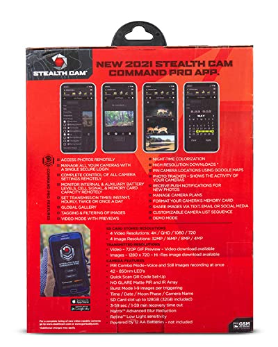 Image of Stealth CAM DS4K Transmit Cellular Trail Camera AT&T or Verizon 32MP Photo & 4K at 30 FPS Day & Night Video 0.2 Sec Trigger Speed Outdoor Hunting Game Camera - Supports SD Cards up to 128GB | 32MP Stills, 4K at 30fps Video, ATT and Verizon Dual-Network, 0.2 Second Trigger, 100 Ft No-Glow Ir, SD Up to 128GB