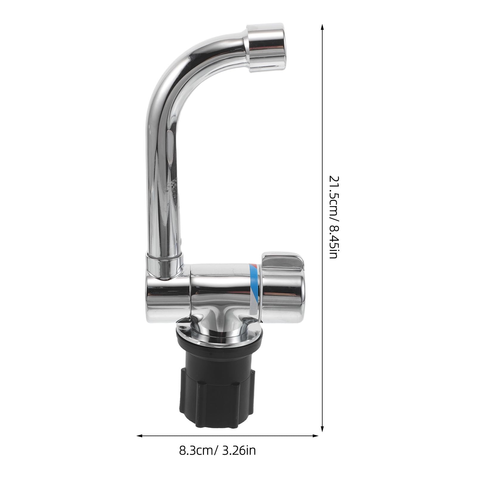 OSALADI Rubinetto per lavello di camper e motorhome con rotazione 360 gradi - set singolo in plastico per cucina e ambienti nautici Colore Casuale