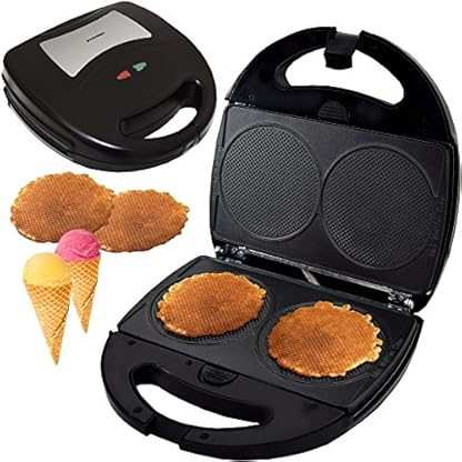 Syntrox Germany Waffelkegel Maker Waffeleisen Waffelmaker Chefmaker SM-1300W Mini Waffle Cone mit herausnehmbaren Backplatten