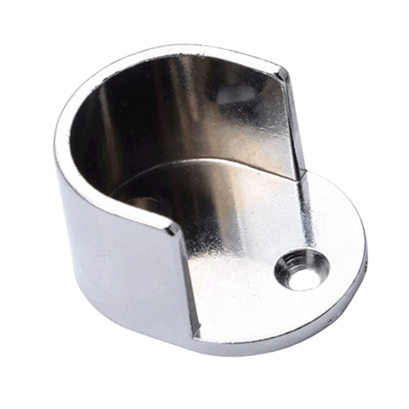 JECOMPRIS Closet Pole Socket Zinc Alloy Shower Rod Bracket Easy Install Flange Support for Wardrobes Lightweight Design for Home and Bathroom Use