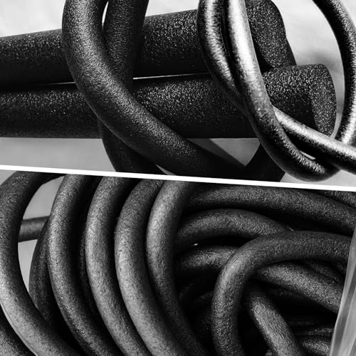 Image of Foam Backer Rod for Gaps Concrete Crack Filler Joints Foam Gap Filler Caulk Saver Backing Rod Concrete Filler Rope (Black, 1 /4 Inch X 100 Feet)