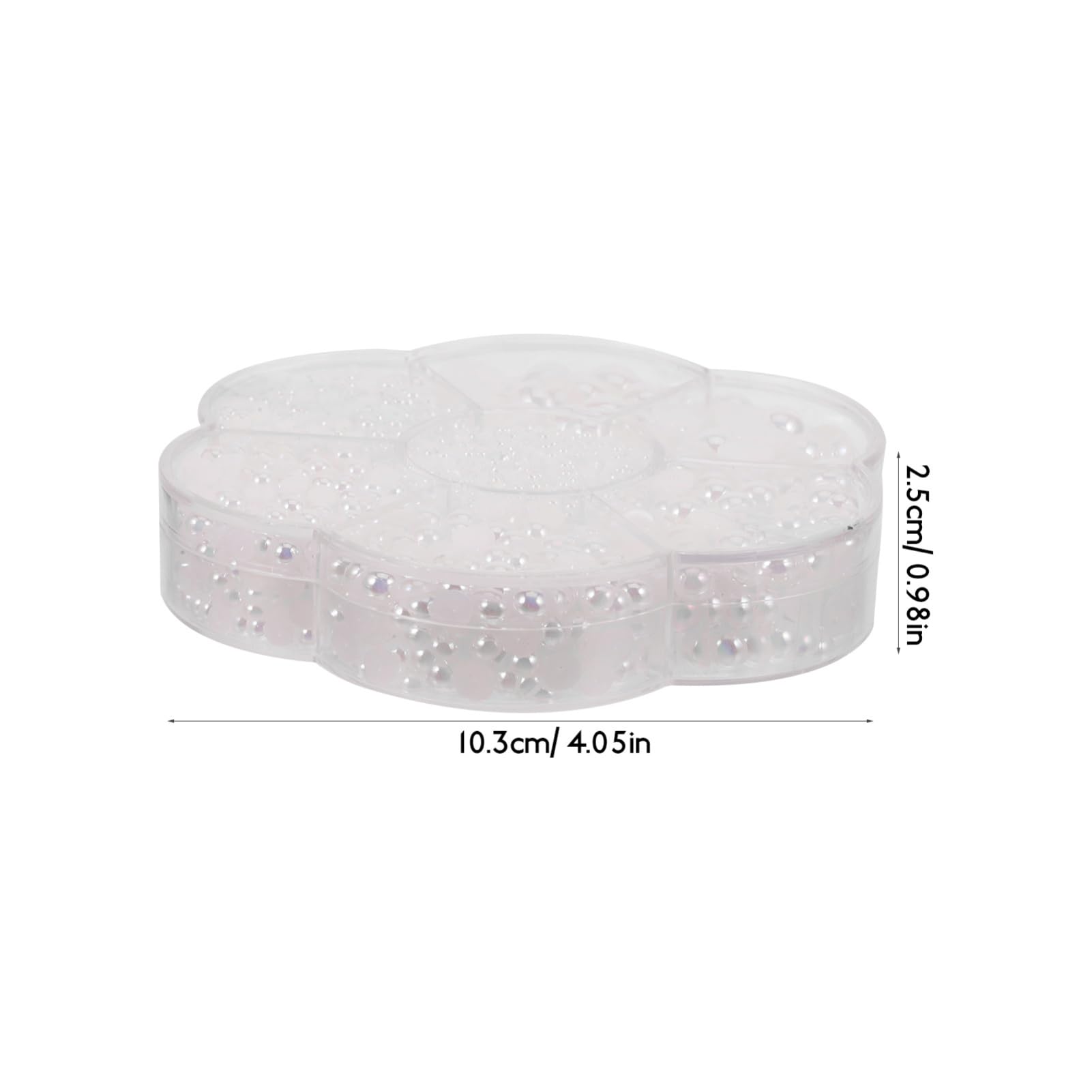 HAPINARY Nail Charms Set DIY Nail Art Pearls 7pcs Half Round Colored Pearl Charms for Women