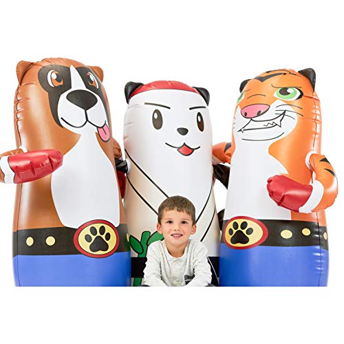 Taylor Toy Inflatable Punching Bag for Kids - Free-Standing Bounce Back Punching Bag - Bop Bag (Tiger)