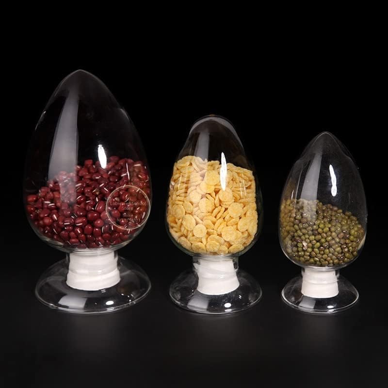 125ml 250ml 500ml Laboratory Glass conical Seed Bottles Glass vials Display Bottle with Rubber Stopper (Size : 500ml)