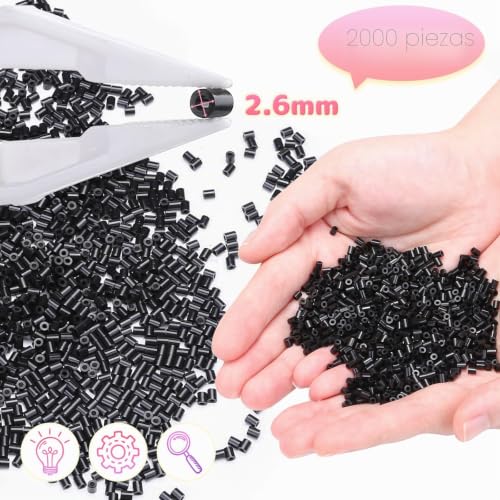 Miniatura 4 de Lihao 2000 Piezas Cuentas Para Planchar 2.6mm Creative Perlas Fusibles, Plastic, Negro Black ,Juego De Plásticos Abalorio,Diseño De Joyas,Para Diy Manualidades Manualidad,Fuse Beads