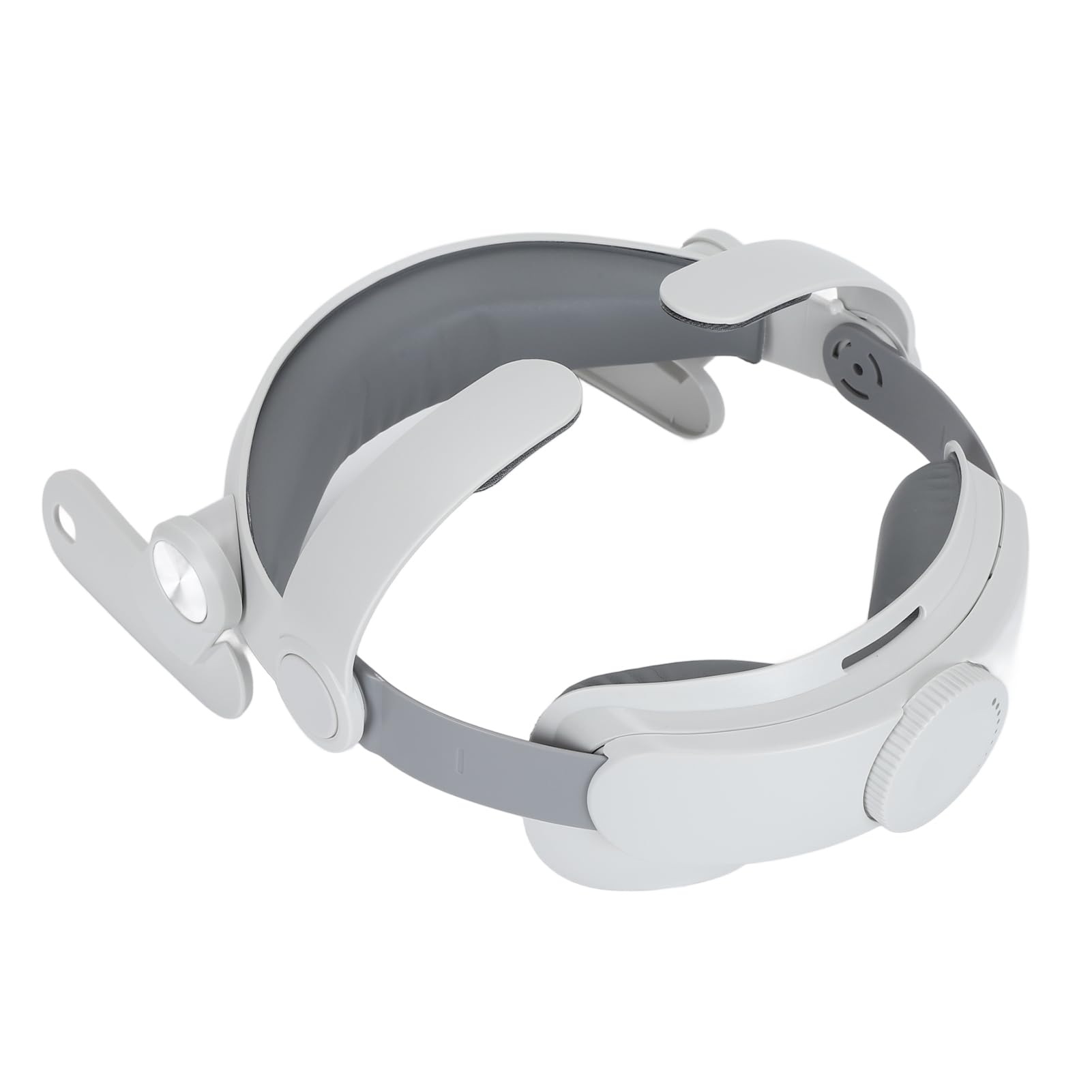 Sangle de tête VR, Poids d'équilibre réglable, Bandeau de Protection avec Coussin de tête pour Les Joueurs, Confort, Blanc grisâtre