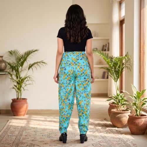 Image of FASHION GALLERY Women's Rayon Relaxed Fit Patiala Salwar with Full Length Drawstring Closure Type and Flexible Waist|Patiala Pant for Woman