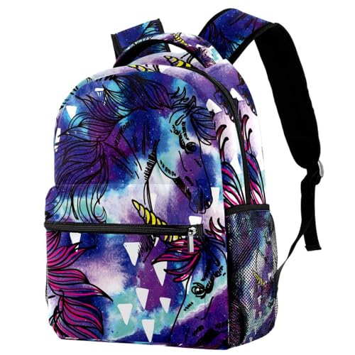 Sac à dos imprimé arbre ours renard au design unique avec grand compartiment pour PC portable