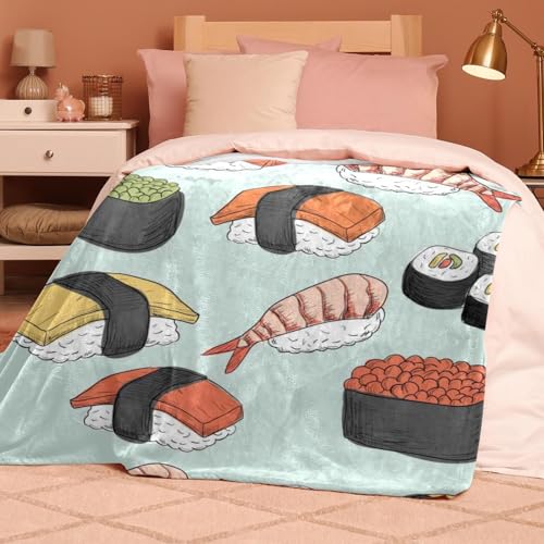 Couverture Polaire Sushi Plaid Chaud Doux Fauteuil Divan - 8