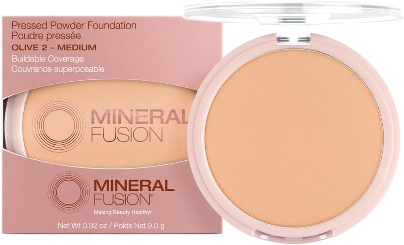 Mineral Fusion Pressed Powder Foundation, Olive 2
