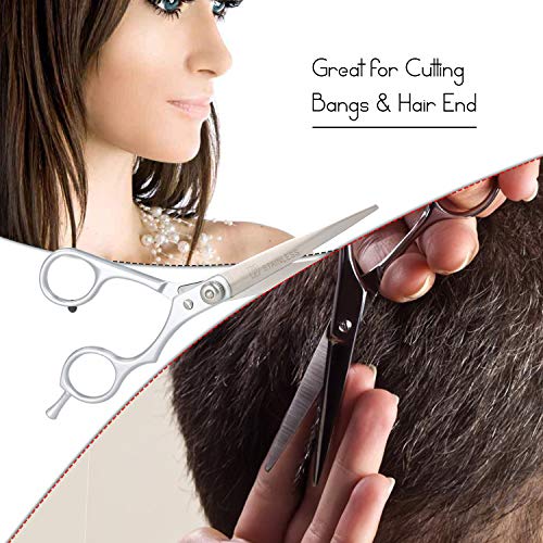 Staright Tesouras de aço inoxidável Navalha Tesoura de cabelo Tesouras de corte de cabelo de barbeir
