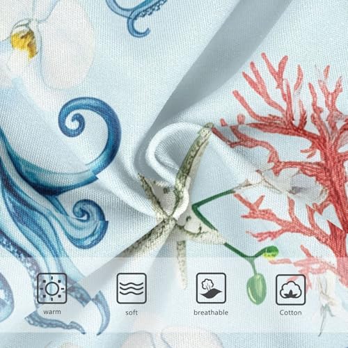 Fish Octopuses Sea Blue Panties Little Girl Toddler Girls Underwear Cotton Aesthetic Kids Briefs Undies 2t3