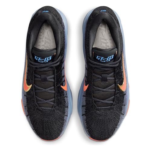 Nike Nike G.T. Hustle 3 Basketball Shoes (FV5953-001, Anthracite/Ashen Slate/Metallic Gold/Light Wild) Size 8