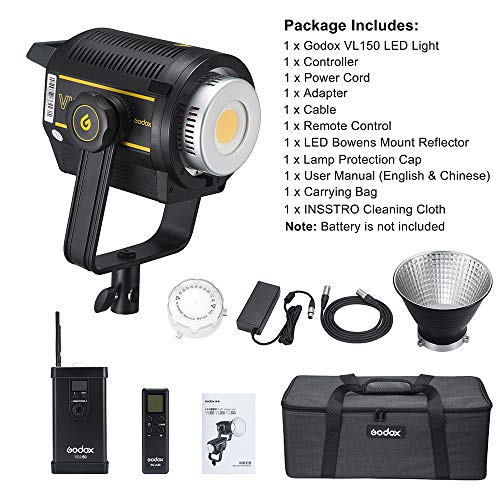 Godox VL150 LED Videoleuchte, 150W LED-Dauerlicht mit Fernbedienung APP, CRI 96, TLCI 95, mit Bowens Mount, für Kinder… – Bild 8