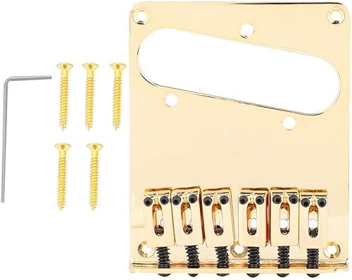 Dilwe Gitarren BrA cke  Metall Bridge Sattel fA r Telecaster Gitarre mit Einzelspule Pickup Loch Musikinstrument ZubehA r
