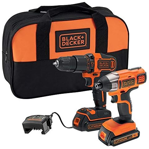 BLACK+DECKER 18V Cordless Combi Drill Set Cover