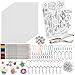 188 pièces Kit de Feuilles en Plastique Thermorétractable, Comprend Morceaux de Plastique Thermorétractable / Porte-Clés / Crayon / Chaîne de Perles / Perforateur / Fermoir / DIY / Artisanat