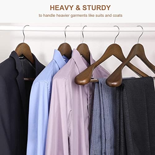 House Day Wooden Suit Hangers Coat Hangers for Clothes Hangers Wooden Coat Hangers Adult Wooden Hangers for Clothes Clothing Hangers Wooden Clothes Hangers Coat Hangers Wood Hangers Adult 6pcs-Walnut