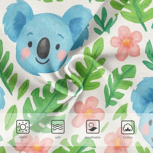 Joisal Cute Blue Koala Green Leaves Girl Panties Cute Girls Underwear Toddler Cotton Stylish Briefs Underpants 2t3