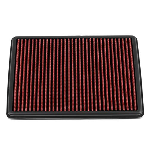 DNA Motoring AFPN-207-RD Washable Drop In Panel Air Filter Enhance Engine Performance Power & Acceleration Improve [Compatible with 17-19 Elantra / 18-20 Kona / 19-20 Veloster / 19 Fort / 20 Soul ]