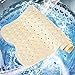 YINENN Bath and Shower Safety Mats 40x16 inch, Non Slip with Suction Cups for Bathroom Stall and Tub Floor, Extra Large and Machine Washable, Drain Holes Keep Bathtub Clean, Beige